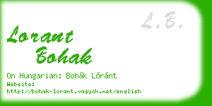 lorant bohak business card